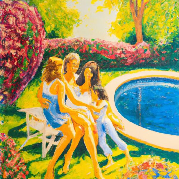 In den Garten gegen, den Pool aufbauen und einen schönen Tag draussen auf der Liege verbringen