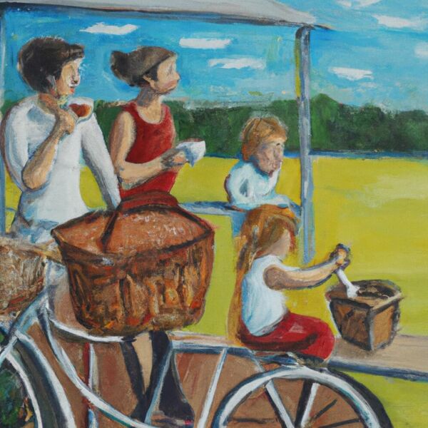Kaffee auf Balkon, effizient im Patientenkontakt, Fahrradtour mit Familie