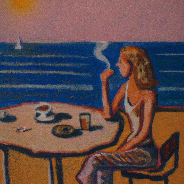 Meer Sonne Kaffee Wein Zigaretten