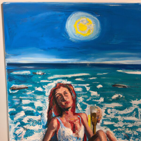 Im Meer bei praller Sonne mit einem Bierchen in der Hand schwimmen