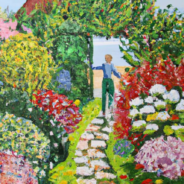 In den Garten gehen, um mich an den bunten Blumen zu erfreuen.