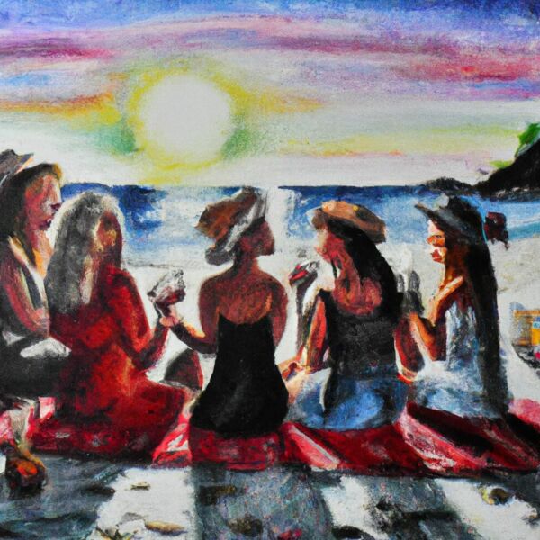 Party am Strand mit meinen Freunden