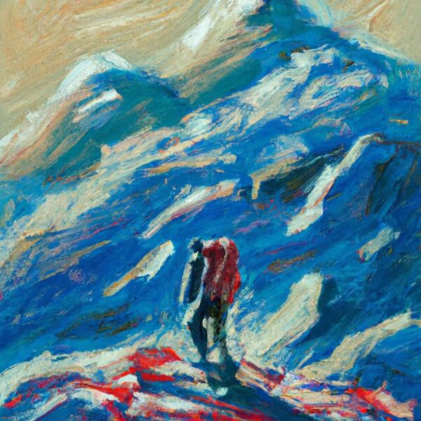 Eine Wanderung durch die Berge bis zum Gipfel.