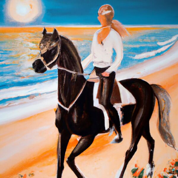 Ein Ausritt mit Pferd am Meer