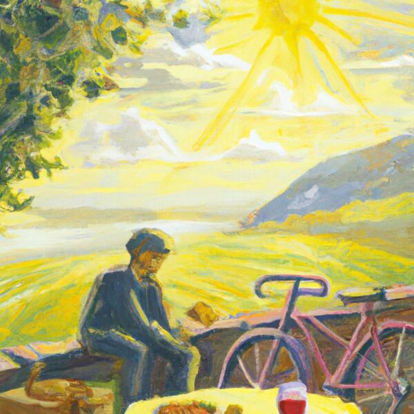 Frühstück, Sport, Fahrradfahren, Weinberge, Gesellschaft