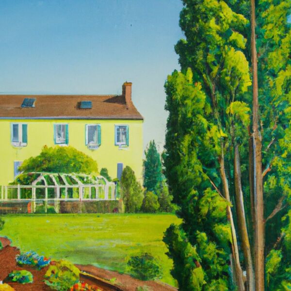 im Garten sitzen und das fertig renovierte Haus bewundern