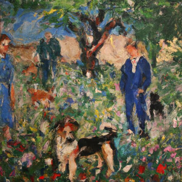 Familie und Freunde und Hunde