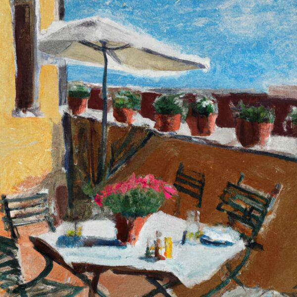 In der Sonne auf dem Balkon mit einem Buch liegen