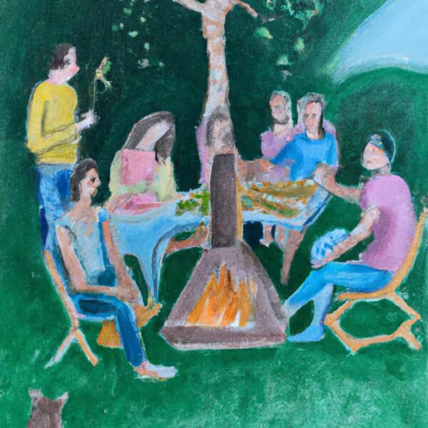 in meinem Garten chillen und Freunde einladen